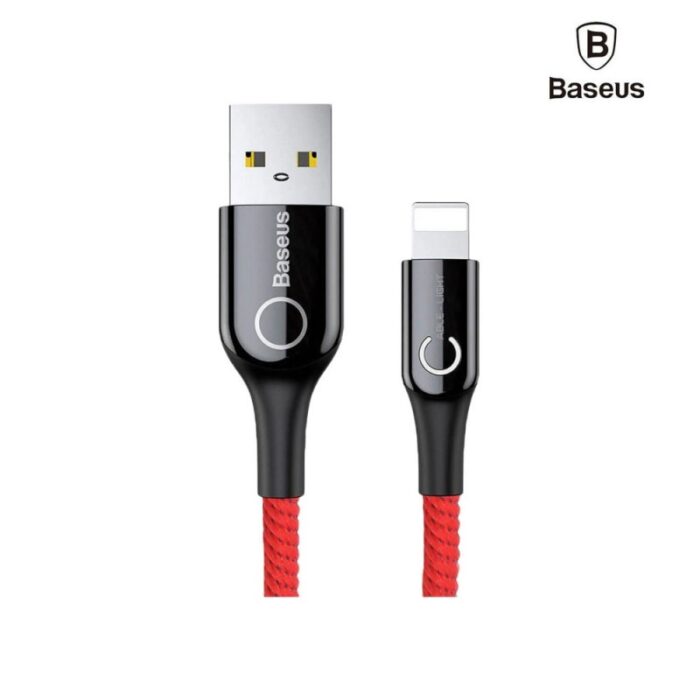 10318562_67db6b2ae199a سلك شاحن iPhone من Baseus 1.2 متر لون احمر - الصورة 1