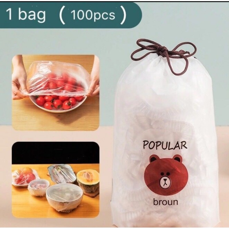 ⁦طقم 100 كيس نايلون لحفظ الطعام⁩ - الصورة ⁦1⁩