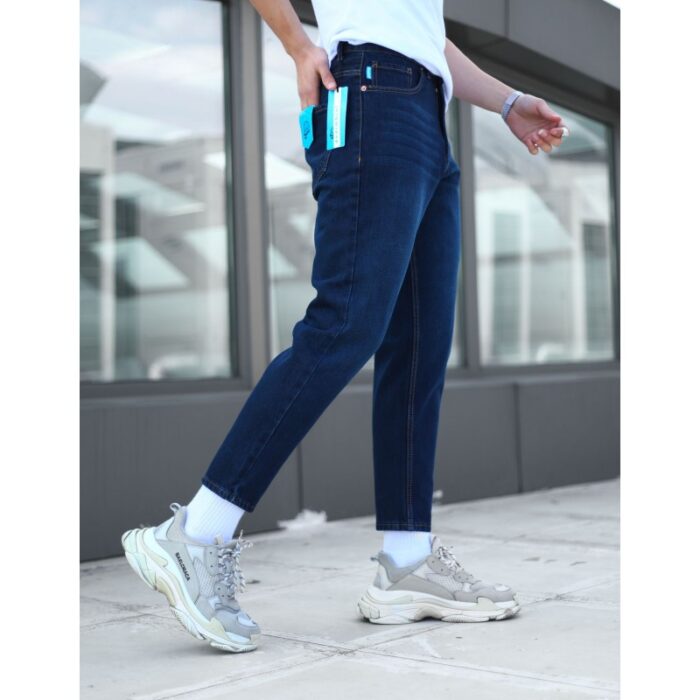 ⁦بنطلون جينز نـص بوي فريند شبابــي⁩ - الصورة ⁦3⁩