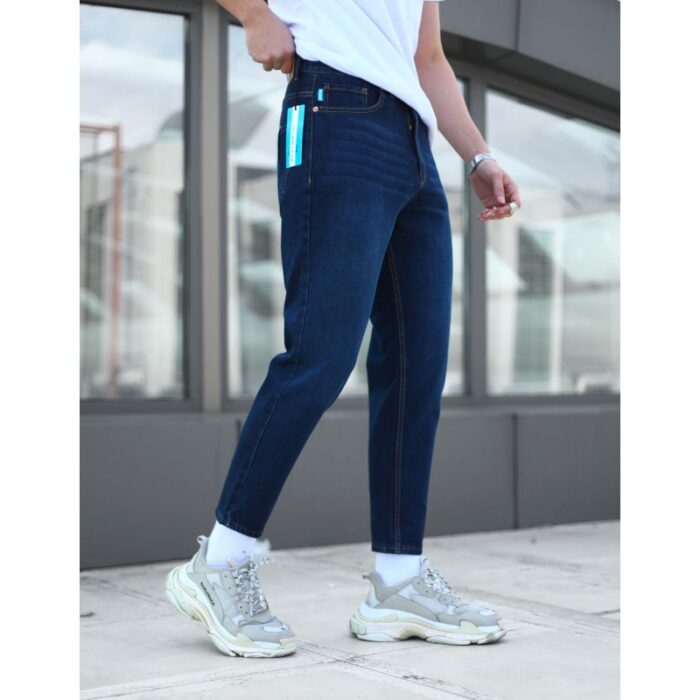 ⁦بنطلون جينز نـص بوي فريند شبابــي⁩ - الصورة ⁦4⁩