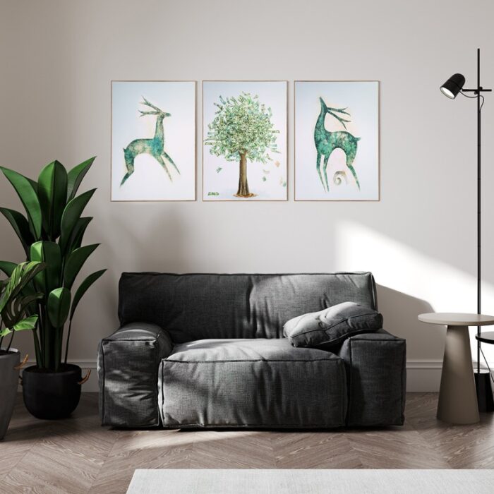 10318707_67db6bdeb6f4e طقم براويز للحائط مكون من3 لوحات قياس 40-60 سم - الصورة 1