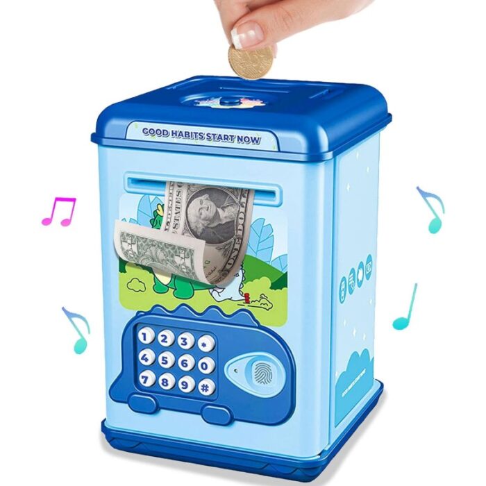 ⁦حصالة الكترونية مع بصمة لون زهري وأزرق⁩ - الصورة ⁦12⁩