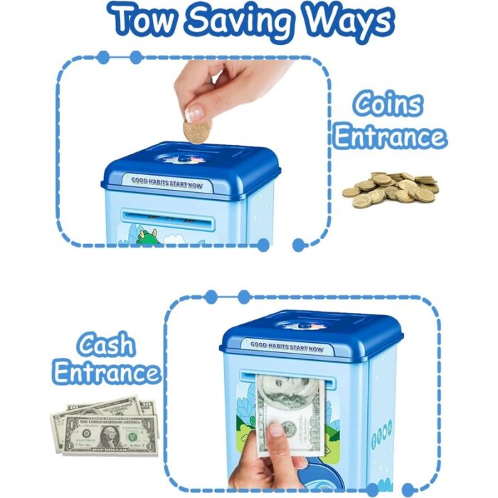 ⁦حصالة الكترونية مع بصمة لون زهري وأزرق⁩ - الصورة ⁦13⁩