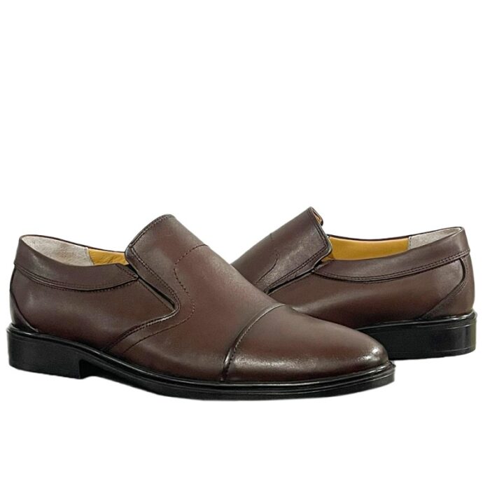 10318892_67db6c441cdda حذاء رسمي جلد للرجال لون عسلي - الصورة 1