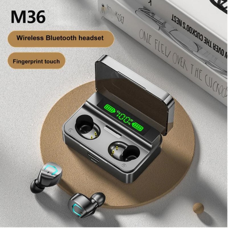 ⁦سماعة بلوتوث ايربود لا سلكية  للهواتف M36⁩ - الصورة ⁦1⁩