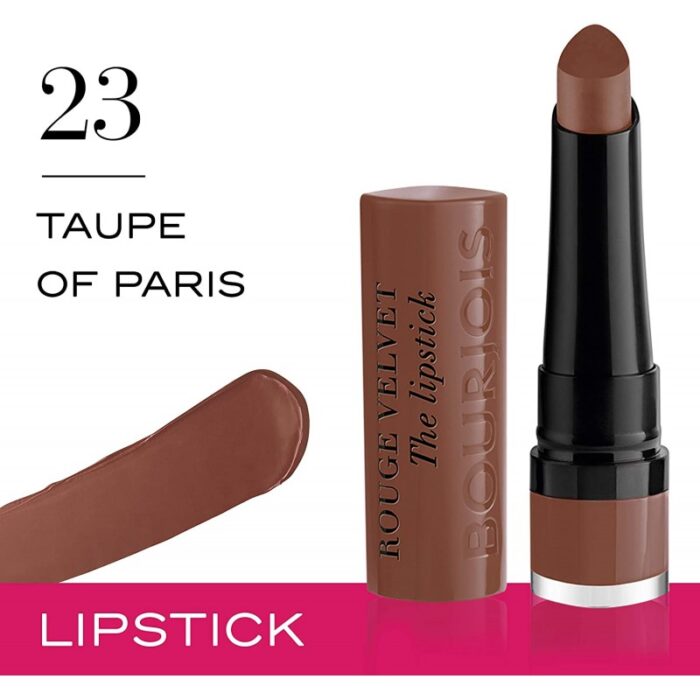 ⁦BOURJOIS ROUGE VELVET THE LIPSTICK - SHADE 23 TAUPE OF PARIS⁩ - الصورة ⁦5⁩