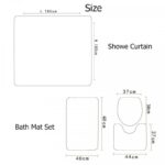 ⁦طقم حمام 4 قطع ماربل أبيض وأسود⁩ - الصورة ⁦3⁩