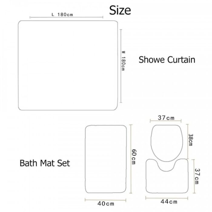 ⁦طقم حمام 4 قطع ماربل أبيض وأسود⁩ - الصورة ⁦3⁩