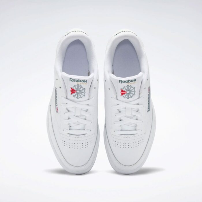 ⁦Reebok Men's Club C 85 Shoes- حذاء ريبوك كلوب سي 85 للرجال لون أبيض⁩ - الصورة ⁦9⁩