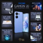 ⁦Tecno Camon 20 pro 256GB & 8GB RAM كفالة سنة⁩ - الصورة ⁦13⁩