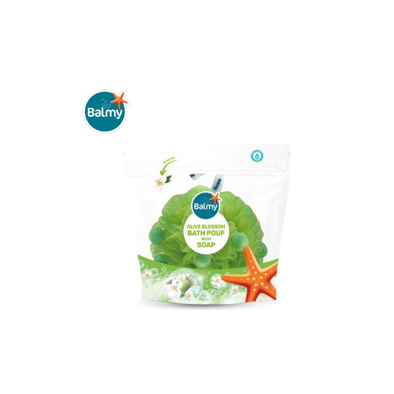 ⁦ليفة استحمام معطرة مع صابونة زهرة الزيتون من بالمي⁩ - الصورة ⁦1⁩
