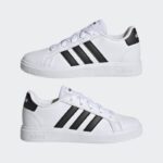 adidas Kids' Lifestyle Grand Court 2.0 Shoes- حذاء اديداس جراند كورت 2.0 للجنسين لون أبيض