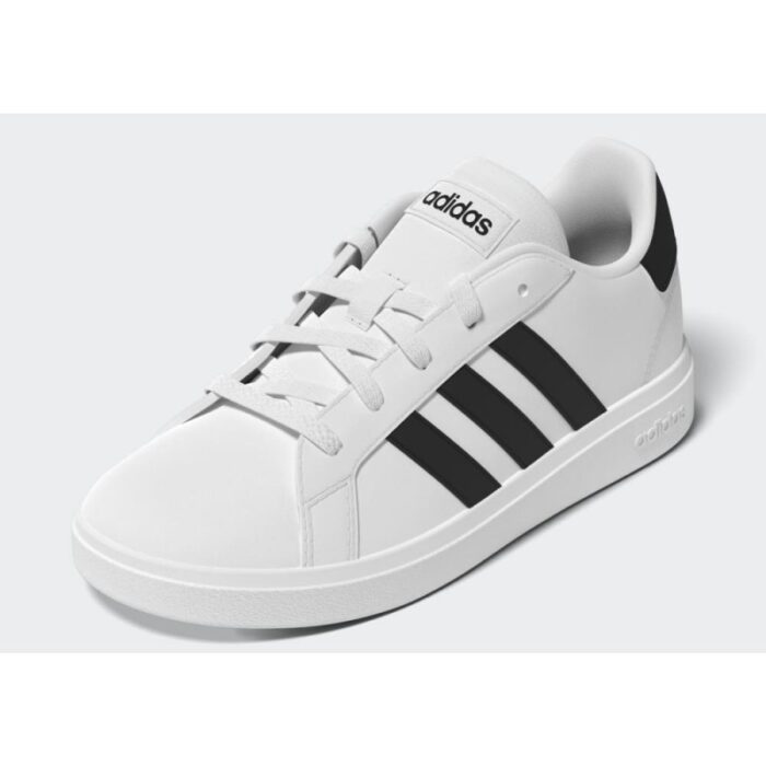 ⁦adidas Kids' Lifestyle Grand Court 2.0 Shoes- حذاء اديداس جراند كورت 2.0 للجنسين لون أبيض⁩ - الصورة ⁦2⁩