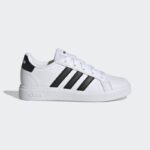 ⁦adidas Kids' Lifestyle Grand Court 2.0 Shoes- حذاء اديداس جراند كورت 2.0 للجنسين لون أبيض⁩ - الصورة ⁦3⁩
