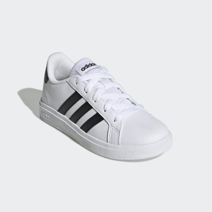 ⁦adidas Kids' Lifestyle Grand Court 2.0 Shoes- حذاء اديداس جراند كورت 2.0 للجنسين لون أبيض⁩ - الصورة ⁦8⁩
