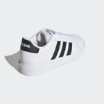 ⁦adidas Kids' Lifestyle Grand Court 2.0 Shoes- حذاء اديداس جراند كورت 2.0 للجنسين لون أبيض⁩ - الصورة ⁦9⁩