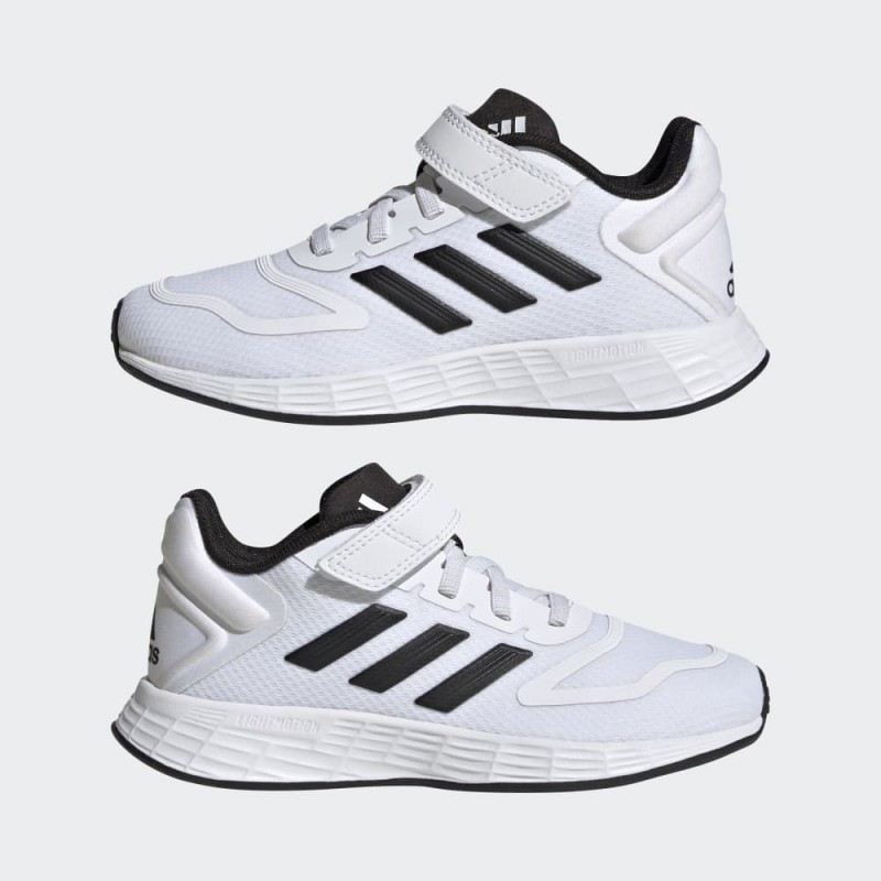 ⁦adidas Kids Unisex Duramo 10 Running Shoes - White- حذاء اديداس دورامو 10 للأطفال لون أبيض⁩ - الصورة ⁦1⁩