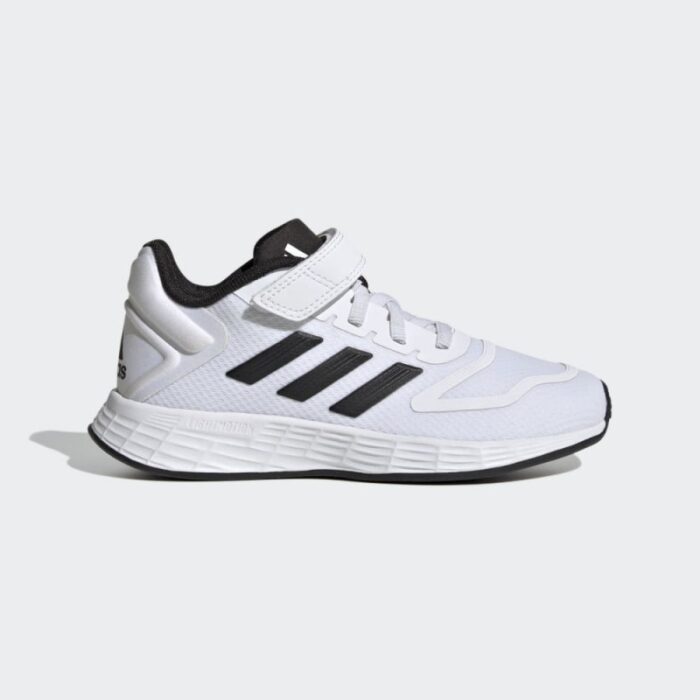 ⁦adidas Kids Unisex Duramo 10 Running Shoes - White- حذاء اديداس دورامو 10 للأطفال لون أبيض⁩ - الصورة ⁦3⁩