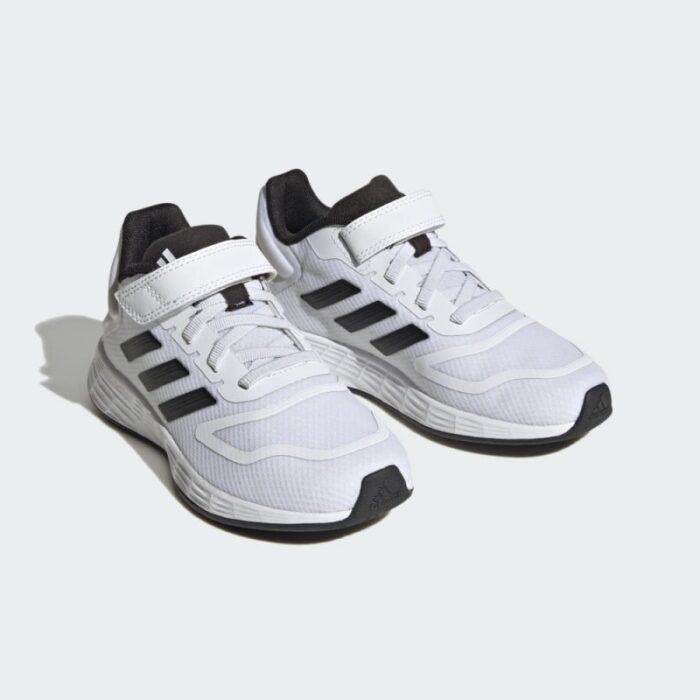 ⁦adidas Kids Unisex Duramo 10 Running Shoes - White- حذاء اديداس دورامو 10 للأطفال لون أبيض⁩ - الصورة ⁦8⁩