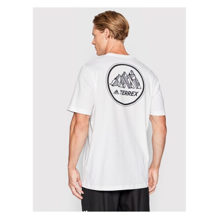 10319675_67db6f2c8549e adidas TERREX MOUNTAIN GRAPHIC TEE تيشريت شبابي مع لوجو لون أبيض - الصورة 1