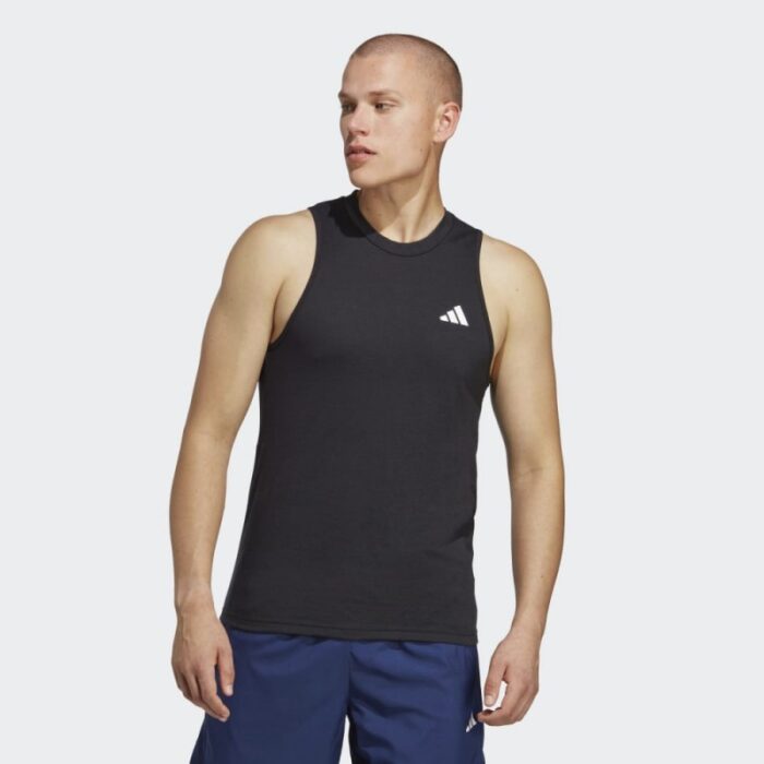 ⁦adidas TRAIN ESSENTIALS FEELREADY TRAINING TANK TOP تيشيرت للشباب لون اسود⁩ - الصورة ⁦3⁩