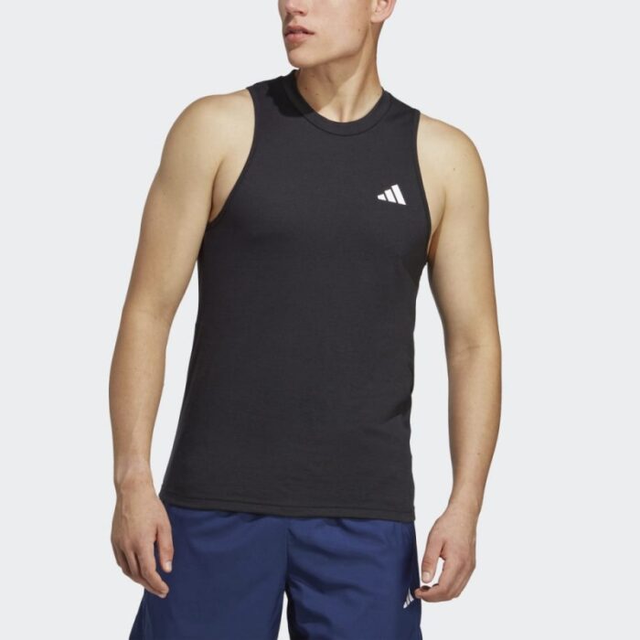 ⁦adidas TRAIN ESSENTIALS FEELREADY TRAINING TANK TOP تيشيرت للشباب لون اسود⁩ - الصورة ⁦4⁩