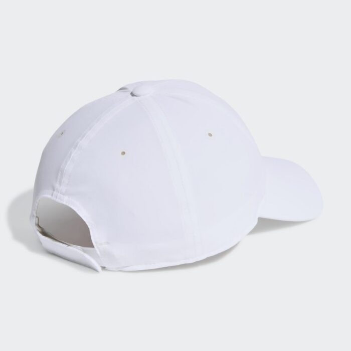⁦adidas Unisex 3-Stripes AEROREADY Baseball Cap  - طاقية اديداس تصميم ثلاث خطوط ايروريدي بيسبول للجنسين لون أبيض⁩ - الصورة ⁦2⁩