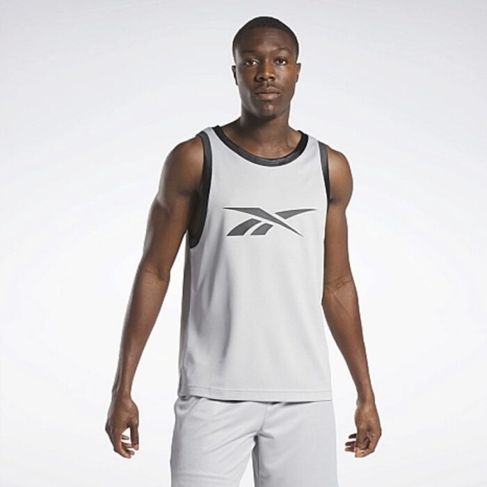 10319947_67db706675c0a تيشيرت (حفر) ريبوك باسكتبول مش جيرسي للرجال لون رمادي - Reebok Men's Basketball Mesh Jersey Tank Top- Gray - الصورة 1