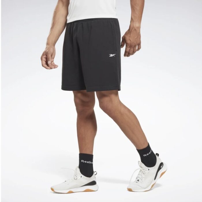 10319968_67db70ad80fed شورت ريبوك فرينش تيري للرجال لون أسود - Reebok Men's Training French Terry Shorts - Black - الصورة 1