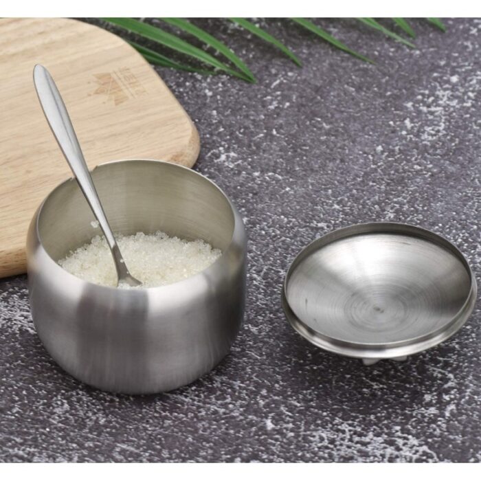 ⁦سكرية ستانلس ستيل مع معلقة⁩ - الصورة ⁦3⁩