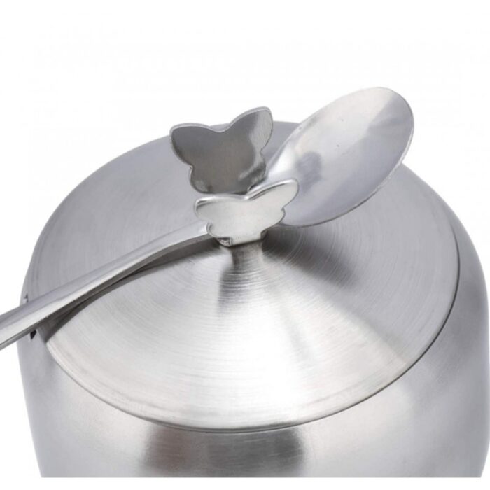 ⁦سكرية ستانلس ستيل مع معلقة⁩ - الصورة ⁦4⁩