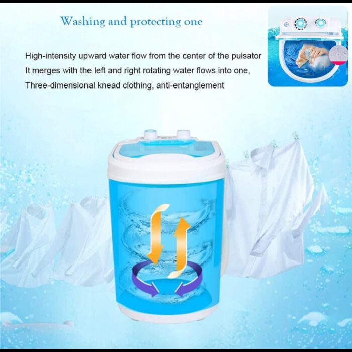 ⁦غسالة ملابس واحذية صغيرة محمولة سعة 3 كجم mini washing machine⁩ - الصورة ⁦6⁩