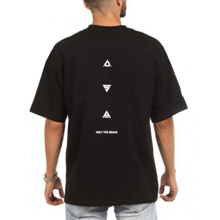 تيشيريت شبابي اوفر سايز قطن لون اسود من OSA