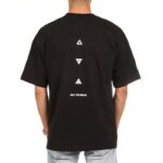 ⁦تيشيريت شبابي اوفر سايز قطن لون اسود من OSA⁩ - الصورة ⁦5⁩