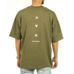 ⁦تيشيريت شبابي اوفر سايز قطن لون زيتي من OSA⁩ - الصورة ⁦4⁩