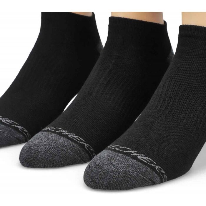 ⁦جوارب سكيتشرز نو شو (6 أزواج) حجم 41-46  للجنسين لون أسود Skechers Unisex No Show Full Terry 6pk Socks⁩ - الصورة ⁦3⁩