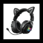 ⁦ONIKUMA B20(B100) RGB Cat Ears Bluetooth 5.0 Gaming Headset Stereo Sound with HD Mic + wired⁩ - الصورة ⁦2⁩