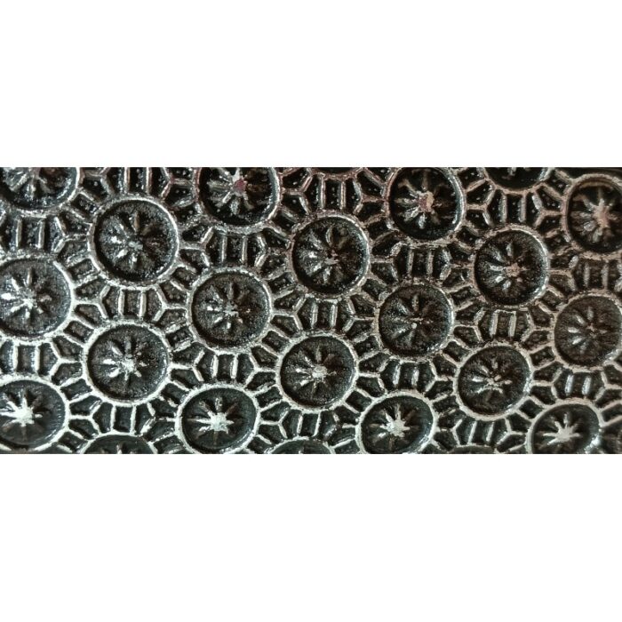 ⁦مرآة مستطيلة مع قاعدة لون اسود مع فضي⁩ - الصورة ⁦2⁩