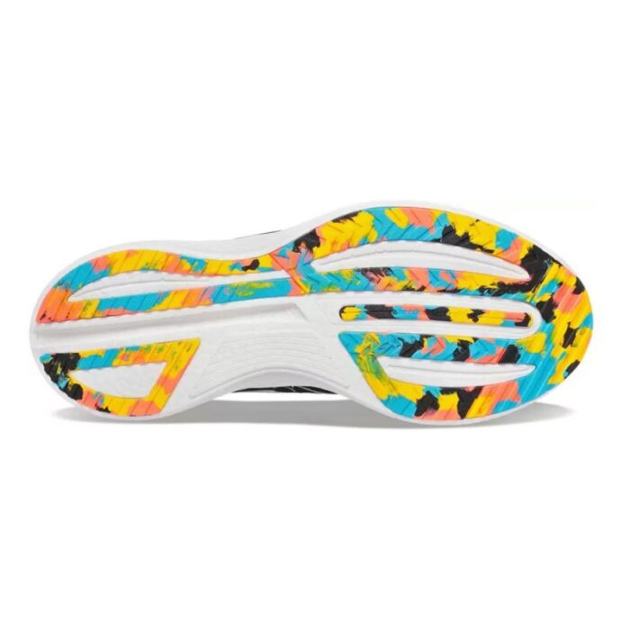 ⁦Saucony Men's Tempus Shoes - حذاء ساكوني تيمبوس للرجال لون أسود وأبيض⁩ - الصورة ⁦4⁩