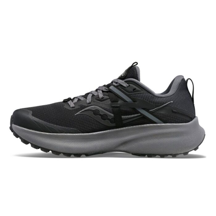 ⁦Saucony Men's RIDE 15 TR Shoes - حذاء ساكوني رايد 15 تي ار للرجال لون أسود ورمادي⁩ - الصورة ⁦3⁩