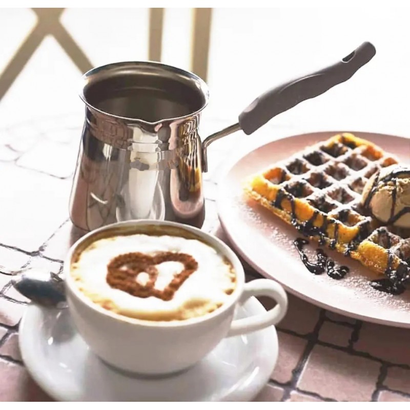 ⁦بكرج قهوة ثقيل مع يد بلاستيك/سميك كبير⁩ - الصورة ⁦1⁩