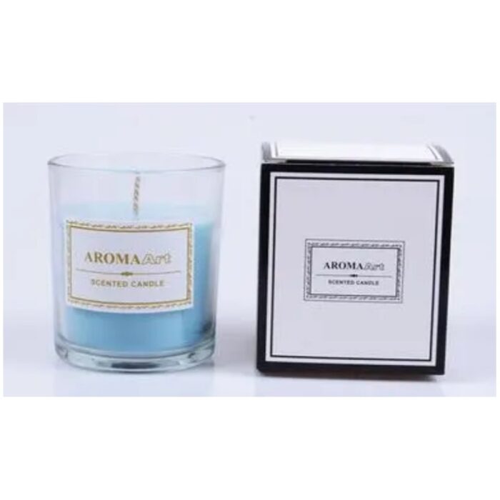 ⁦Aroma Art شمع كاس زجاجي مع علبة⁩ - الصورة ⁦2⁩
