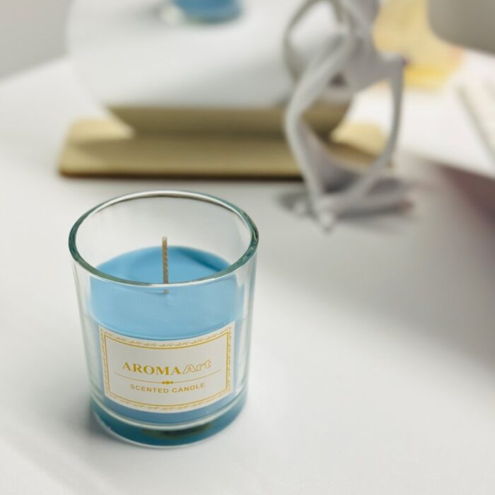 ⁦Aroma Art شمع كاس زجاجي مع علبة⁩ - الصورة ⁦6⁩