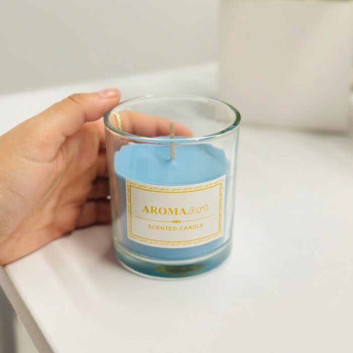 ⁦Aroma Art شمع كاس زجاجي مع علبة⁩ - الصورة ⁦7⁩