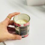 ⁦شمع بعلبة زجاج .. رسمة فراشات /ورد /فلامنجو⁩ - الصورة ⁦14⁩