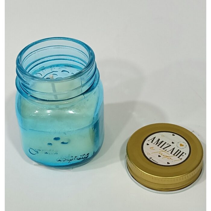 ⁦شمعة بمطربان زجاج صغير ملون معطرة⁩ - الصورة ⁦3⁩