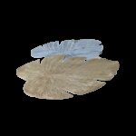 ⁦كوستر جلد شكل ورق شجرة فضي⁩ - الصورة ⁦2⁩