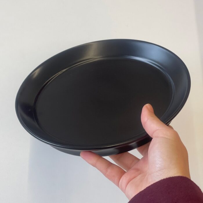 ⁦صحن بورسلان اسود مدور20*20*3⁩ - الصورة ⁦2⁩