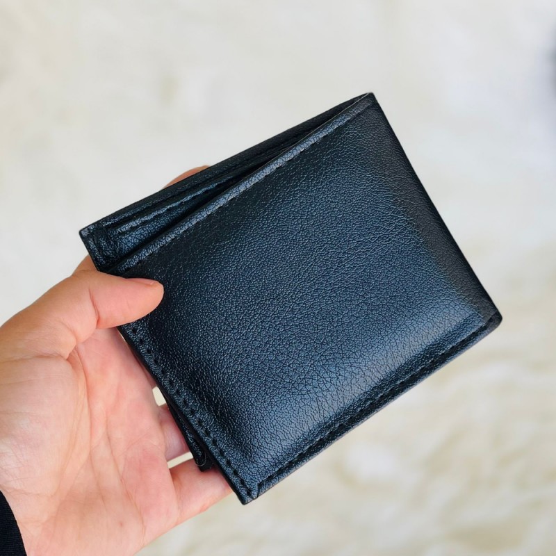 10321310_67db74e3e87ac محفظة شبابية جلد سادة لون اسود - الصورة 1