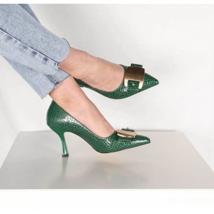 ⁦كعب ستاتي لون أاخضر من Sami Boutique⁩ - الصورة ⁦2⁩